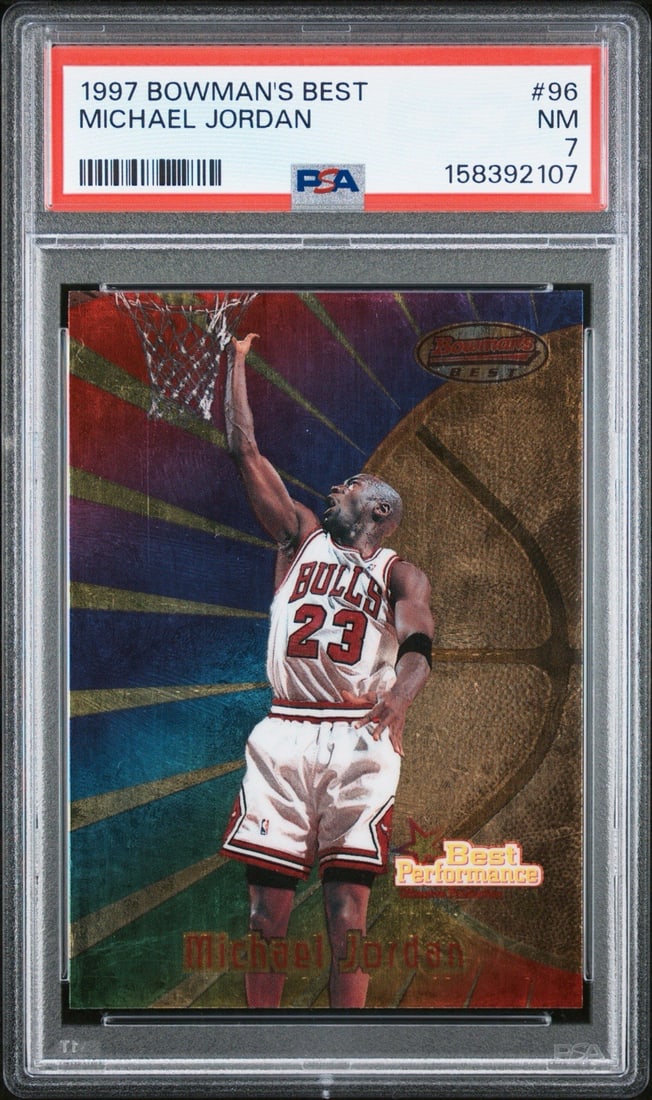 1997 BOWMANS BEST MICHAEL JORDAN #96 PSA 7 (1 of 3)