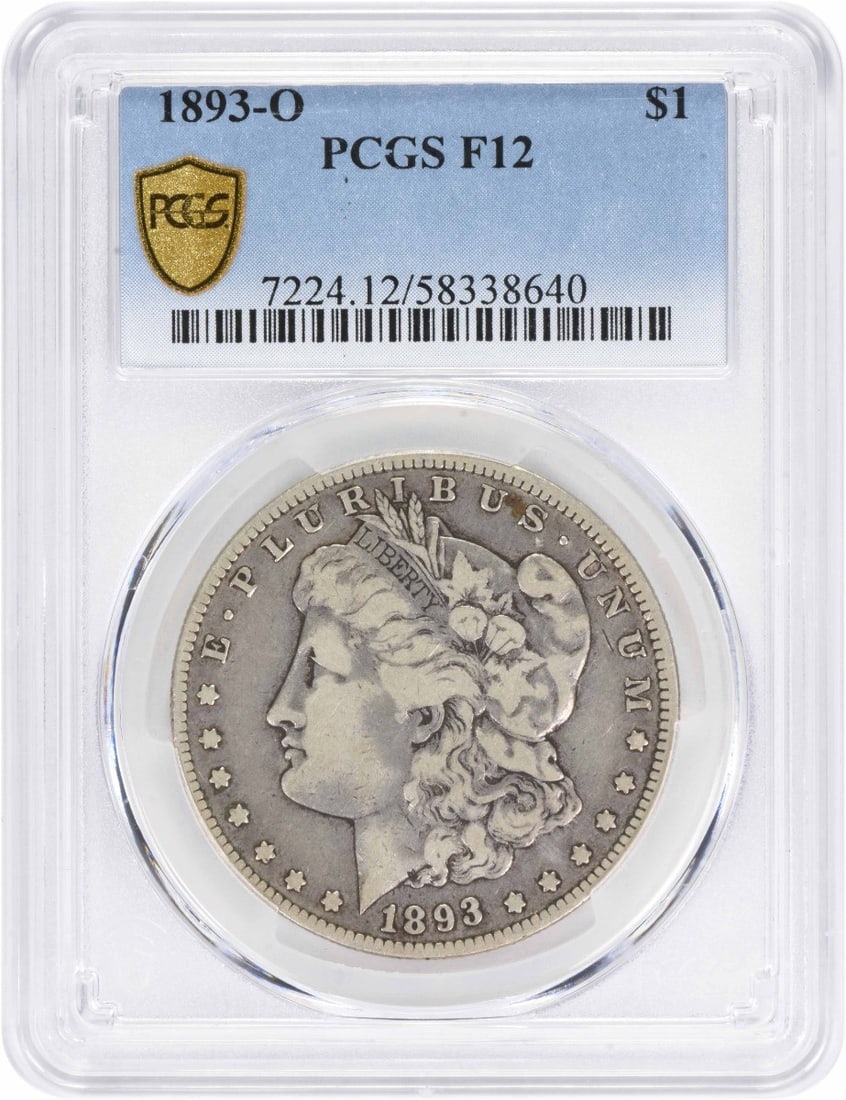 Morgan Silver Dollar F12 PCGS 1893: Morgan Silver Dollar F12 PCGS 1893 PCGS Circulated Uncirculated Morgan Silver Dollar F12, minted in 1893, showcases its circulated condition with minor wear. This silver dollar features the iconic des
