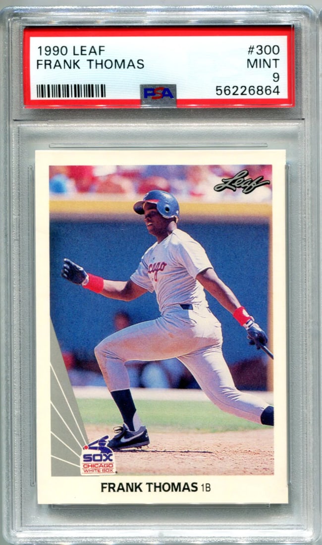 Frank Thomas Card PSA 9 Mint 1990 Leaf #300 (1 of 2)