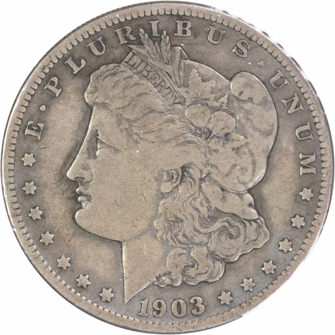 1903-s VAM 2 Morgan Silver Dollar Micro s VF Uncertified: 1903-s VAM 2 Morgan Silver Dollar Micro s VF Uncertified The 1903-S VAM 2 Morgan Silver Dollar is a circulated example, graded as Very Fine (VF), with its silver and copper composition evident in its 
