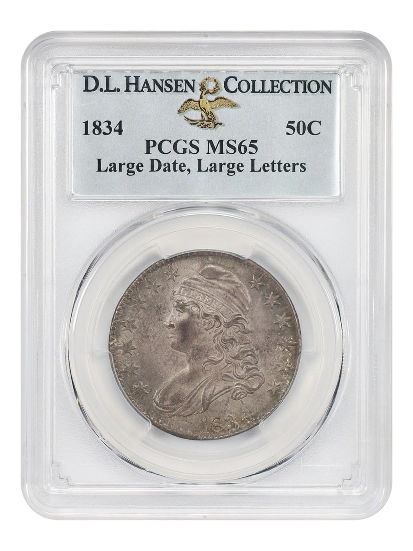 1834 50C PCGS MS65 (Large Date, Large Letters) ex: D.L. Hansen (1 of 4)