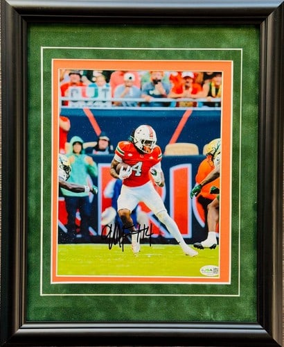 Hurricanes Photo Framed 8x10 Autographed by Mark Fletcher Jr: Hurricanes Photo Framed 8x10 Autographed by Mark Fletcher Jr Mark Fletcher Jr's sharpie signature adds a personal touch to this 8x10 framed photo, showcasing his connection to the Miami Hurricanes. Th
