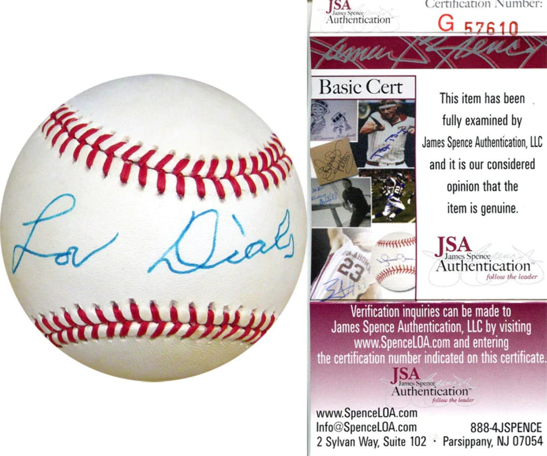 Dials Autographed Baseball