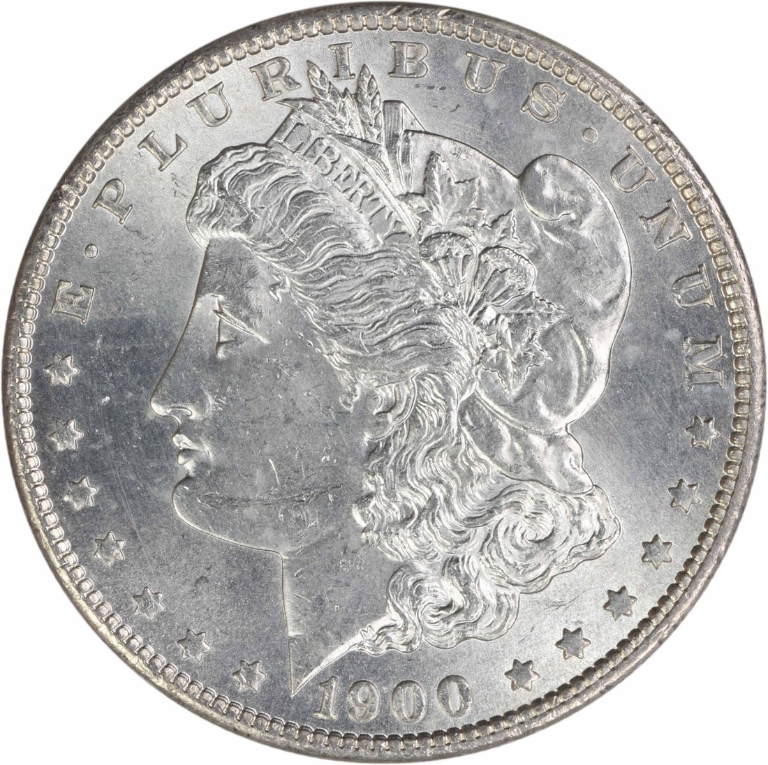 1900-S Morgan Silver Dollar Choice BU Uncertified: 1900-S Morgan Silver Dollar Choice BU Uncertified The 1900-S Morgan Silver Dollar is an Uncirculated Choice coin, certified by the US Mint as having a high level of quality. Featuring a silver composi