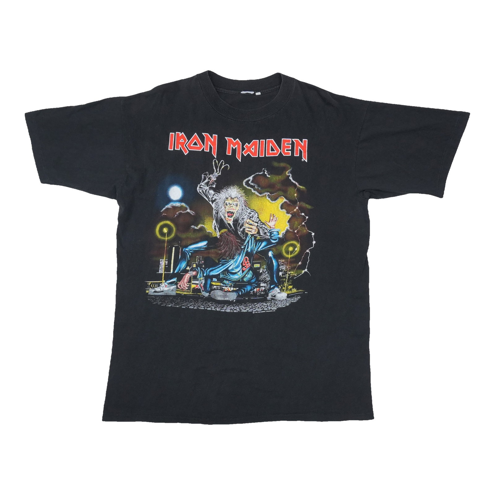 Iron Maiden No Prayer On Road Tour Shirt: Iron Maiden No Prayer On Road Tour Shirt Authentic Iron Maiden No Prayer On Road Tour Shirt. This rare tour shirt features the iconic band's logo and design, perfect for fans of the legendary metal gr