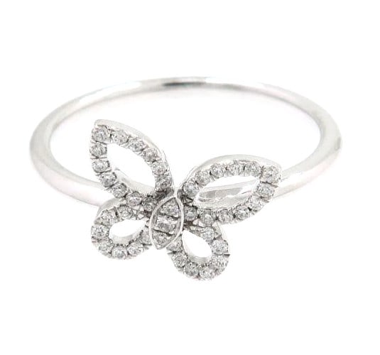 Graff Mini Butterfly Diamond Pave 18k White Gold Ring US7 EU54.5 with Box Paper: Graff Mini Butterfly Diamond Pave 18k White Gold Ring US7 EU54.5 with Box Paper Item Specifics: Antique: No Main Stone Creation: Natural Shape: Butterfly Occasion: Anniversary Birthday Christening Chr