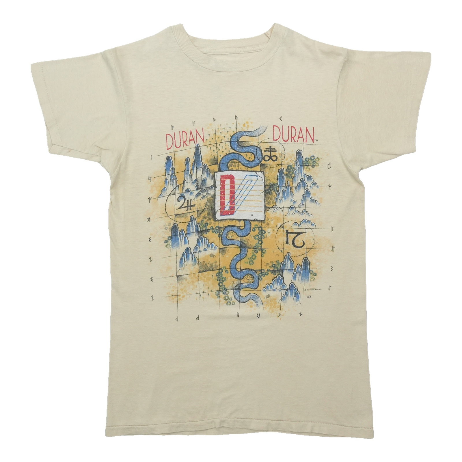 Duran USA Tour Shirt: Duran USA Tour Shirt Authentic Duran Duran USA Tour Shirt, featuring the iconic band's logo and design from their highly successful tour. This vintage tour shirt has been carefully preserved to mainta