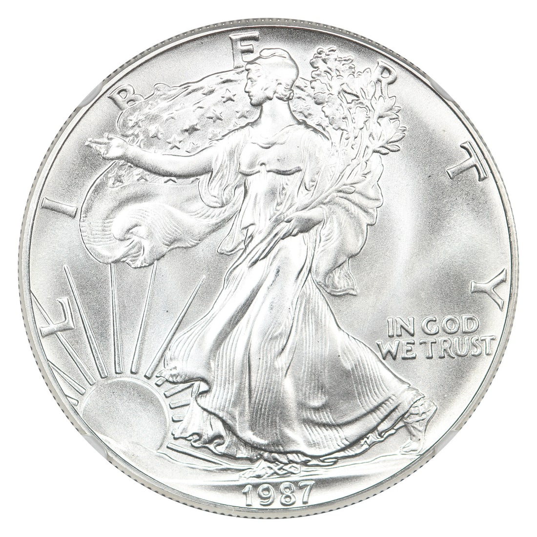 1987 $1 Silver Eagle NGC MS70 - Silver Eagles - 3