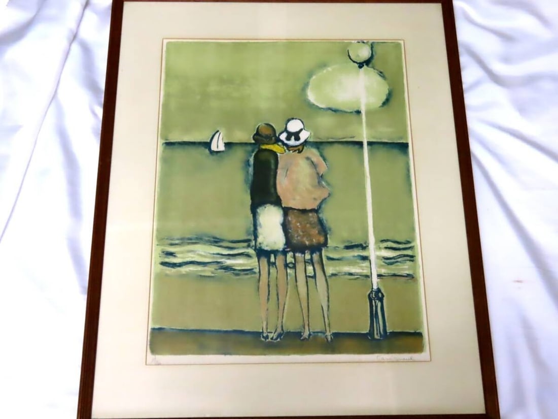 Jean Pierre Cassigneul Deauville Lithograph Signed ED 12/ 150 Framed authentic (1 of 7)