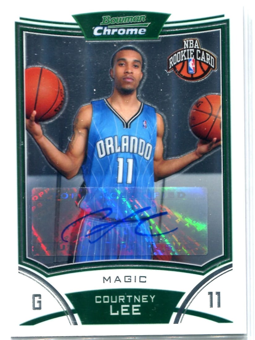 Courtney Lee 2008 Bowman Chrome Autographed Rookie Card: Courtney Lee 2008 Bowman Chrome Autographed Rookie Card Item Specifics: Brand: Panini Courtney Lee 2008 Bowman Chrome Autographed Rookie Card Product Disclaimer: Not affiliated with any team or