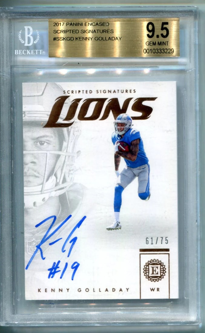Scripted Sigs Auto Card BGS MINT 9.5/ 75 by Kenny Golladay (1 of 2)