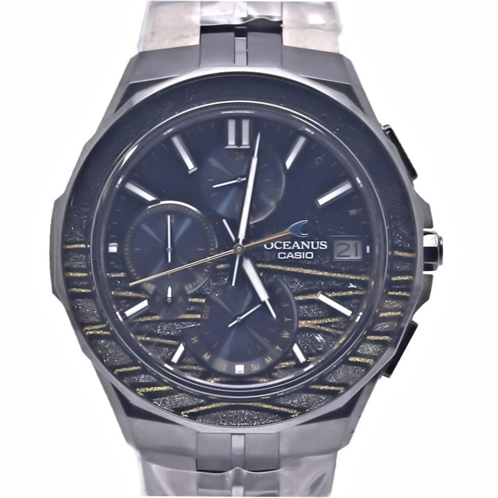 Casio Wristwatch: Casio Wristwatch Titanium case and band provide a sleek, durable finish. The quartz movement ensures accurate timekeeping, while the black dial provides a clean and simple design. This Casio wristwatc