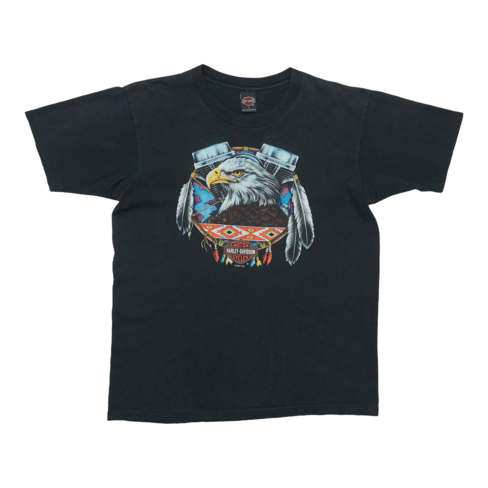 Harley Davidson Eagle Dreamcatcher V Twin Shirt: Harley Davidson Eagle Dreamcatcher V Twin Shirt Eagle Dreamcatcher V Twin Shirt - A Harley Davidson Classic. This iconic V Twin shirt features the Eagle Dreamcatcher design, a staple of