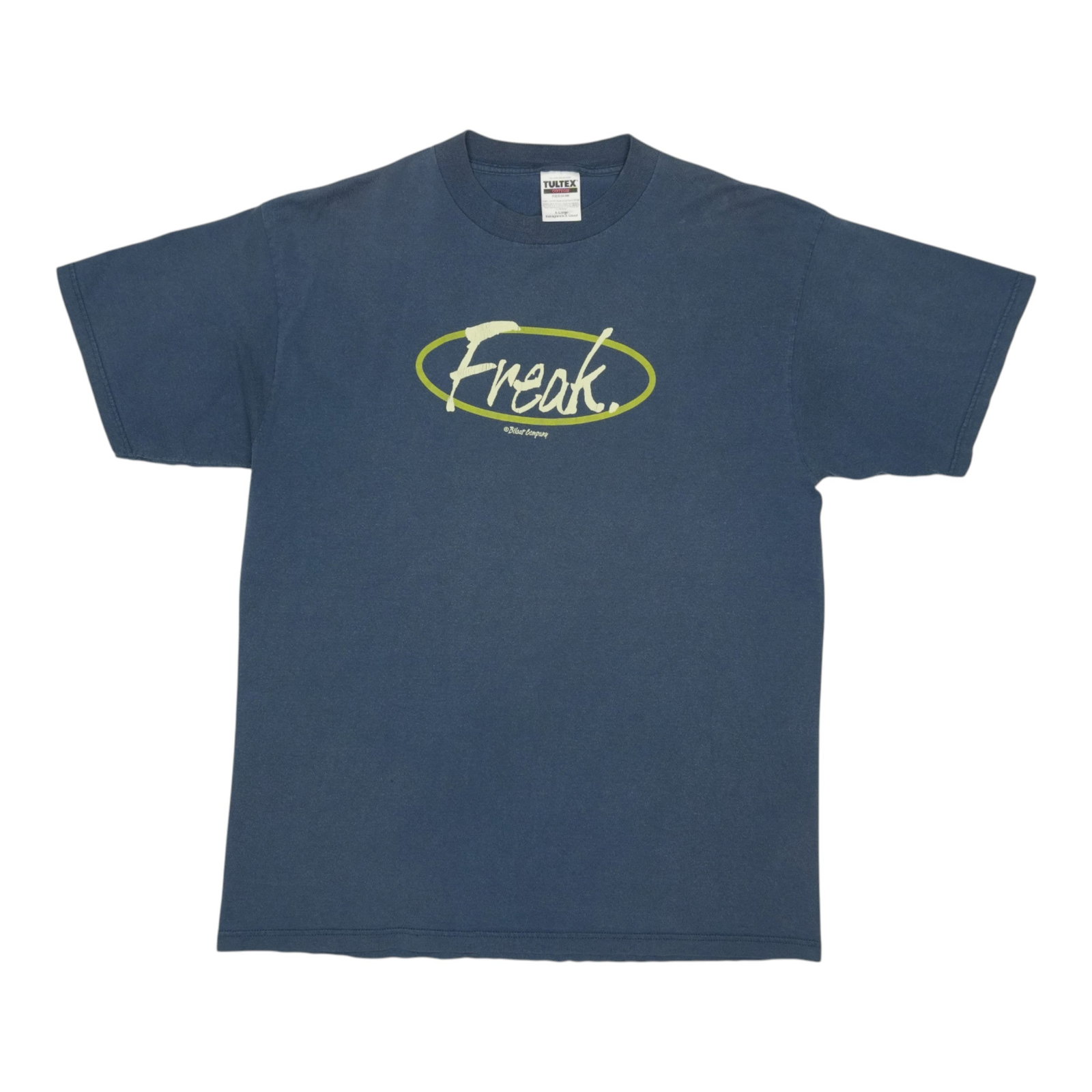 1990s Freak Shirt: 1990s Freak Shirt Bold graphics and vibrant colors make this 1990s Freak Shirt a standout piece from the decade's eclectic fashion scene. Featuring eye-catching designs that were ahead of its time, th