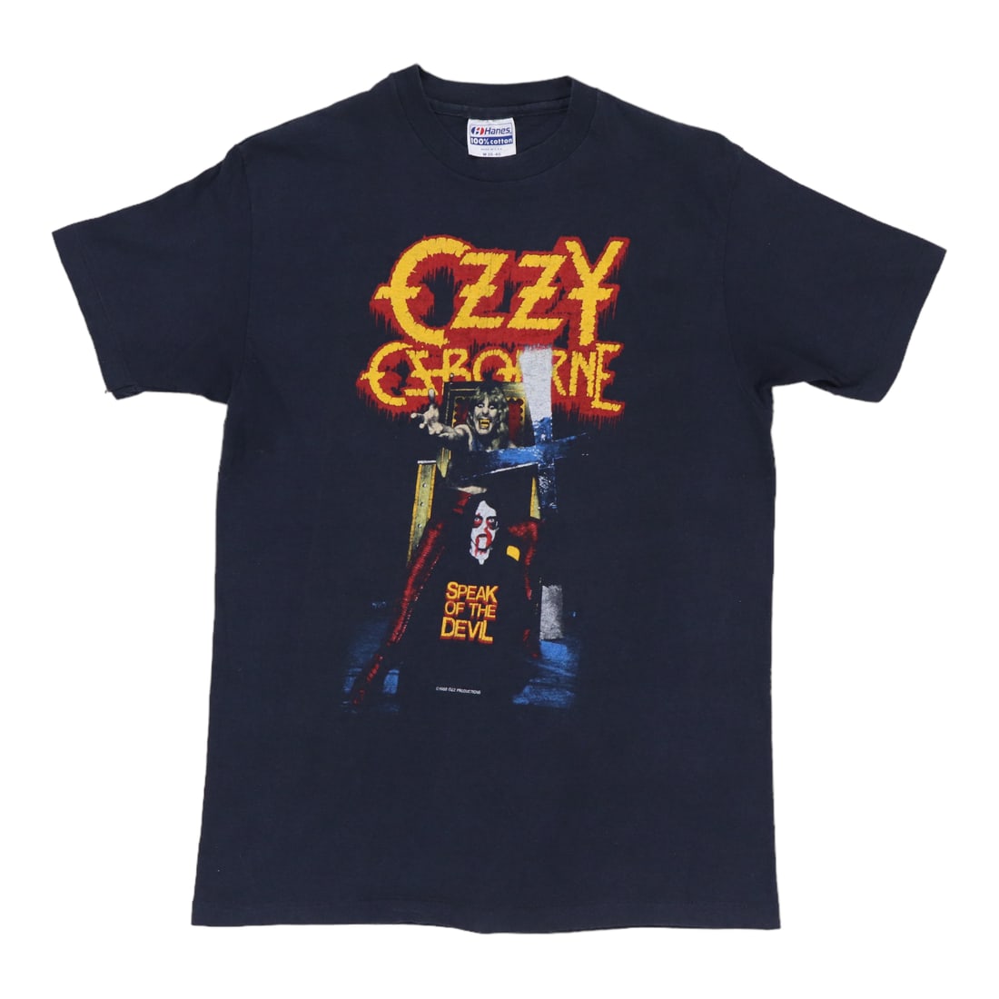 Speak Of Devil Shirt By Osbourne Ozzy 1982: Speak Of Devil Shirt By Osbourne Ozzy 1982 Speak Of Devil Shirt By Osbourne Ozzy 1982 - A rare and iconic piece from the Prince of Darkness's wardrobe, this vintage shirt features bold graphics and a 