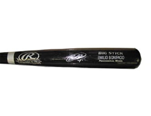 Emilio Bonafacio Autographed/ Signed Black Bat (1 of 1)