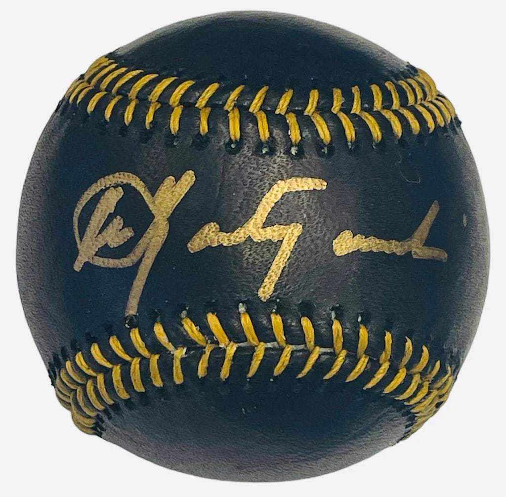 Carl Yastrzemski Autographed Black Baseball (JSA): Carl Yastrzemski Autographed Black Baseball (JSA) Carl Yastrzemski's gold sharpie signature across the sweet spot of an official Major League Robert Manfred baseball adds a touch of nostalgia to this 