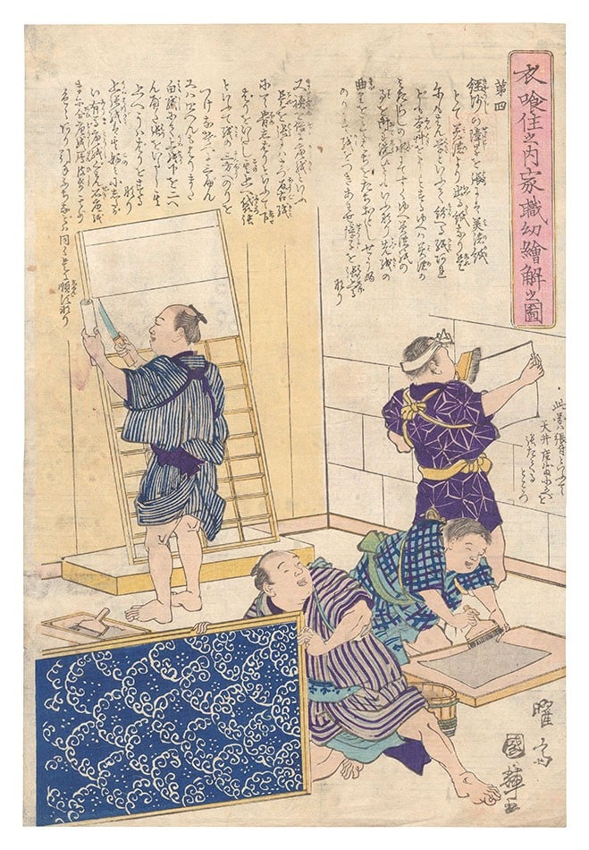 1873 Kuniteru II Japanese Woodblock Print Construction for Children No 4: 1873 Kuniteru II Japanese Woodblock Print Construction for Children No 4 Item Specifics: Artist: Kuniteru II Subject: Japanese Trades and Crafts Material: Paper Style: Japanese Year Of Production: