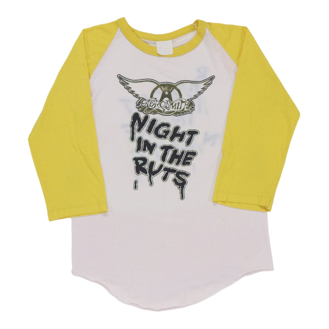 Right In Jersey Shirt 1979 Aerosmith: Right In Jersey Shirt 1979 Aerosmith Authentic 1979 Aerosmith Right In Jersey Shirt, featuring the iconic band's logo and design. This vintage tee has been carefully preserved to maintain its original