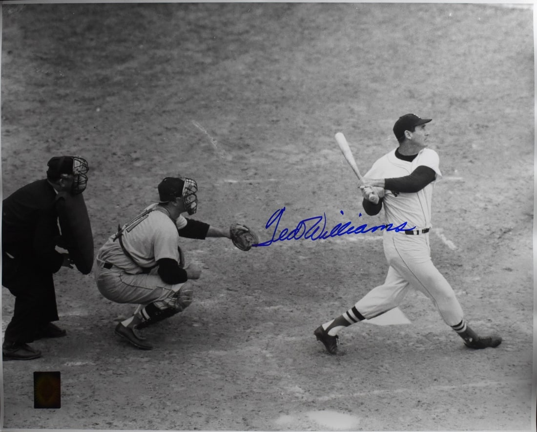 Ted Williams HOF Red Sox Signed 16x20 Photo Green Diamond Hologram TWF 209975 (1 of 4)