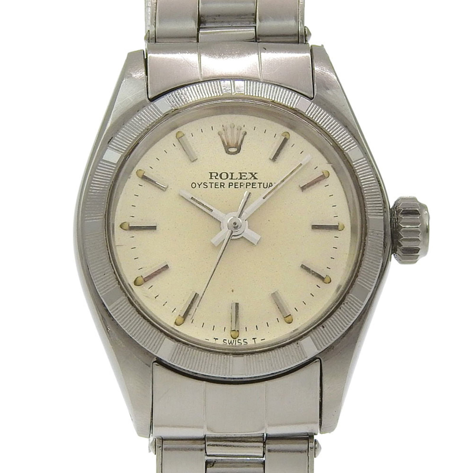 Rolex Wristwatch: Rolex Wristwatch Stainless steel case and band provide a sleek, modern look for the Rolex wristwatch. The silver dial adds a touch of sophistication, while the self-winding automatic movement ensures 