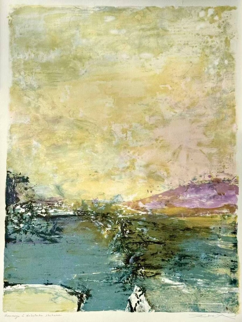 Zao Wou-Ki: Dedicated to Nobutaka Uchinai Signed Lithograph Art with Box: Zao Wou-Ki: Dedicated to Nobutaka Uchinai Signed Lithograph Art with Box Item Specifics: Artist: Zao Wou-Ki Unit Of Sale: Single Piece Signed By: WOU-KI ZAO Image Orientation: Portrait Size: Medium Si