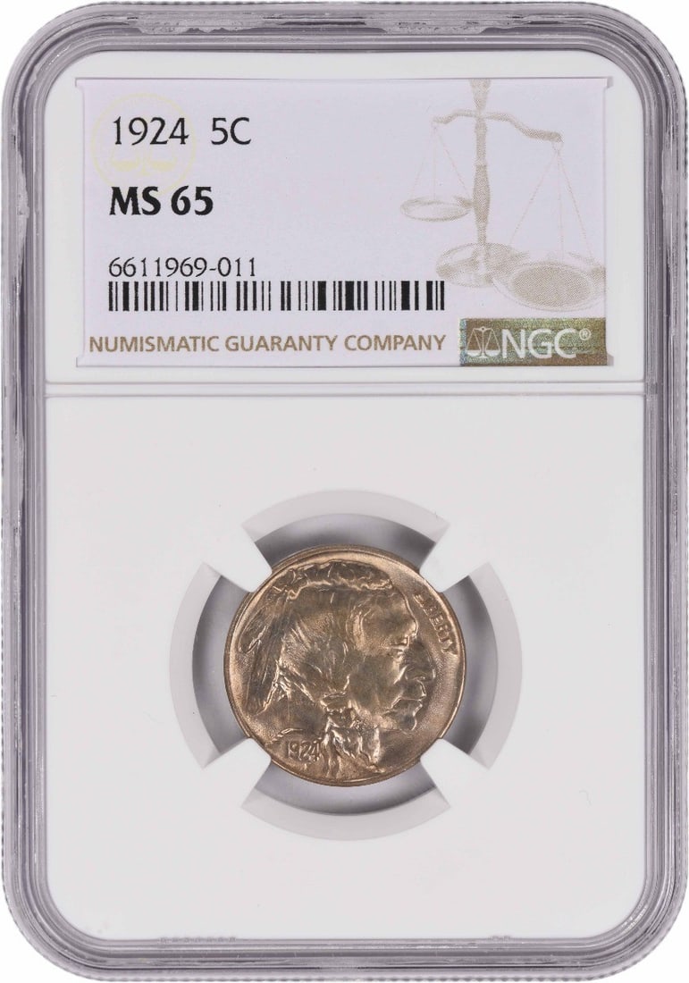 Buffalo Nickel MS65 NGC: Buffalo Nickel MS65 NGC The 1924 Buffalo Nickel MS65 NGC is a highly graded, uncirculated example of the iconic nickel coin. With its rich history and stunning condition, this coin showcases exception
