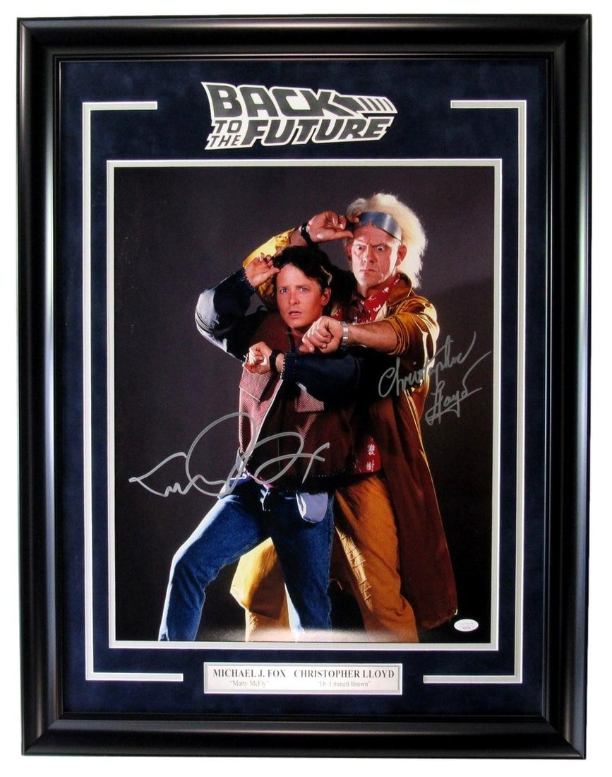 Fox Michael J Signed Framed Photo 16x20 Dual Christopher Lloyd: Fox Michael J Signed Framed Photo 16x20 Dual Christopher Lloyd Item Specifics: Autograph Authentication: James Spence (JSA) Industry: Movies Original/Reproduction: Original Sport: Entertainment/Other