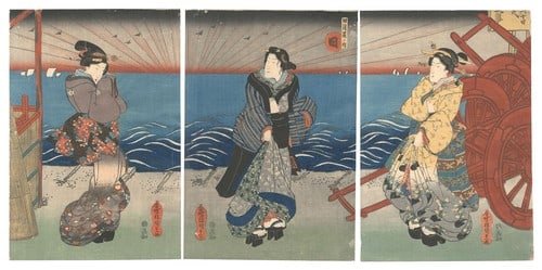 Kunisada I Woodblock Print Triptych Sun Moon and Stars Sun 1815 42: Kunisada I Woodblock Print Triptych Sun Moon and Stars Sun 1815 42 Item Specifics: Artist: Kunisada I Subject: Sun / Cosmology Material: Paper Style: Japanese Year Of Production: 1815 Product Disclaim