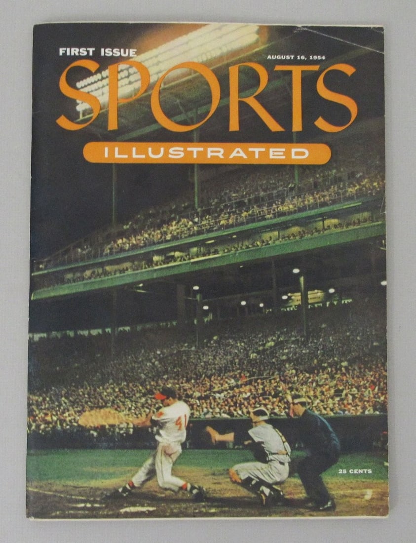 August 16, 1954 Sports Illustrated First Issue Magazine No Cards Inside 198641: August 16, 1954 Sports Illustrated First Issue Magazine No Cards Inside 198641 Original August 16, 1954 Sports Illustrated First Issue Magazine No Cards Inside. This historic baseball magazine marks t