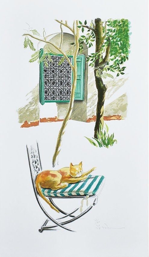 Minoru Hirota autographed Japanese signed chair cat architecture tree (1 of 8)