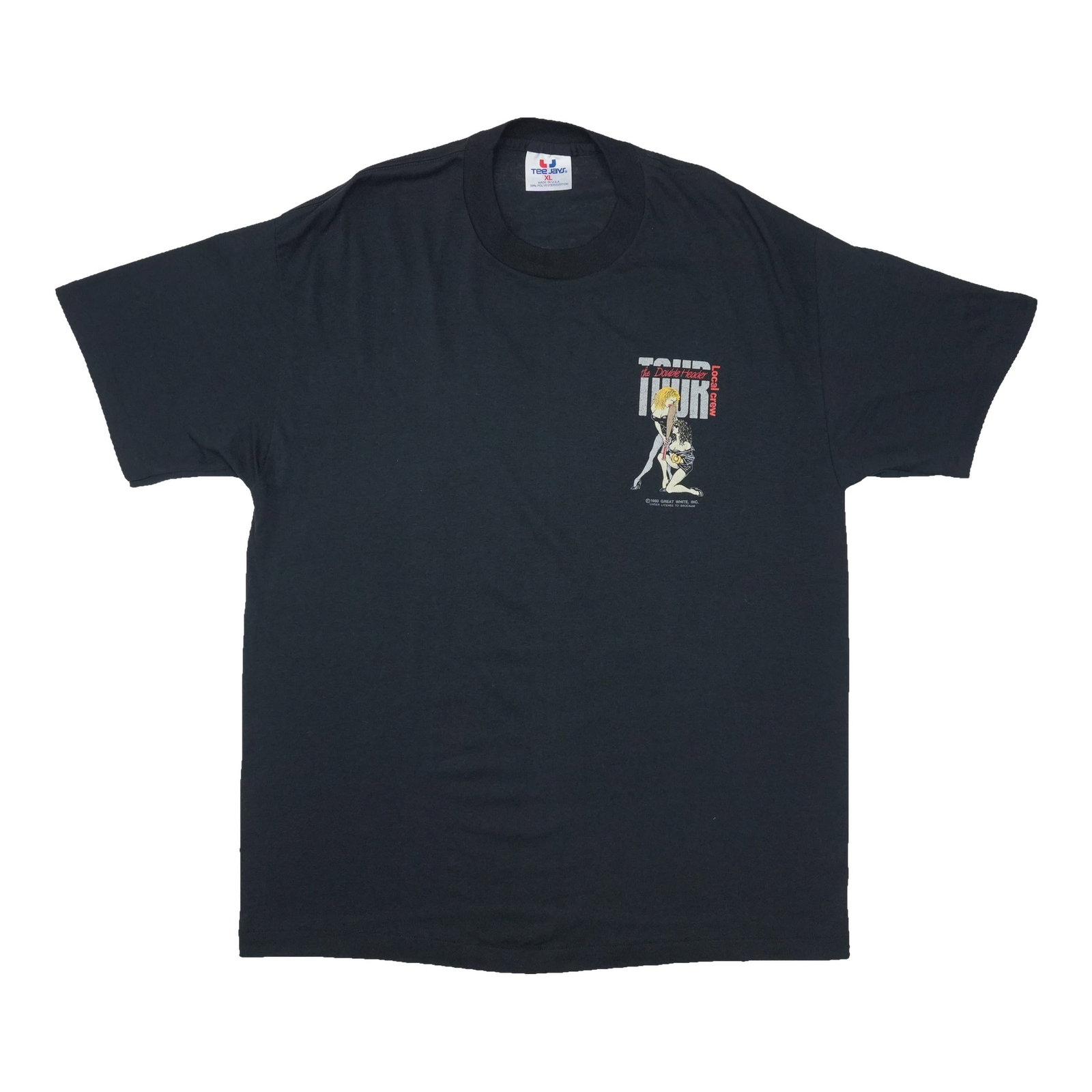 White shirt crew local tour double header great 1989: White shirt crew local tour double header great 1989 White shirt crew local tour double header great 1989 - A fantastic piece of music memorabilia, this rare concert tee features the iconic White Shir