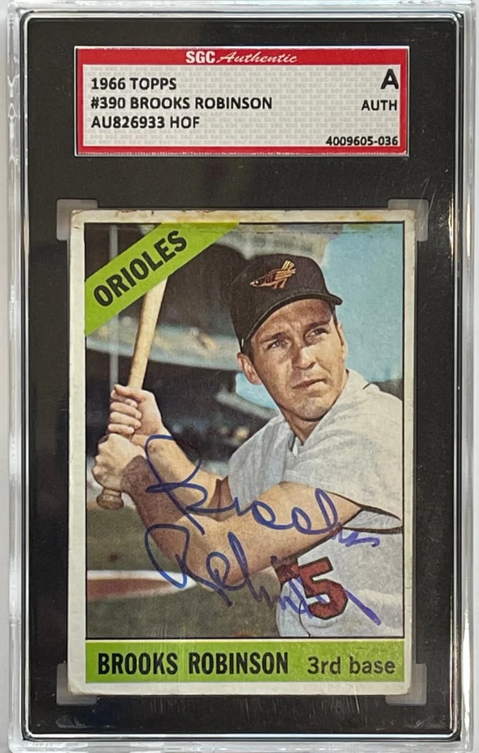 Brooks Robinson autographed 1966 Topps Card #390 (SGC) (1 of 2)