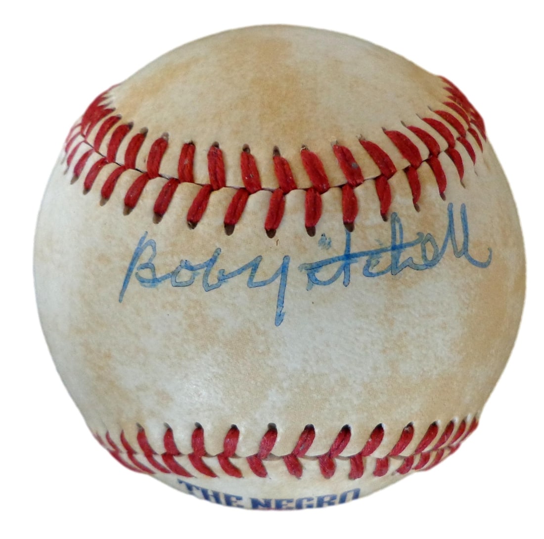 Negro Leagues baseball autographed by Bobby Mitchell of Milwaukee Brewers (1 of 3)