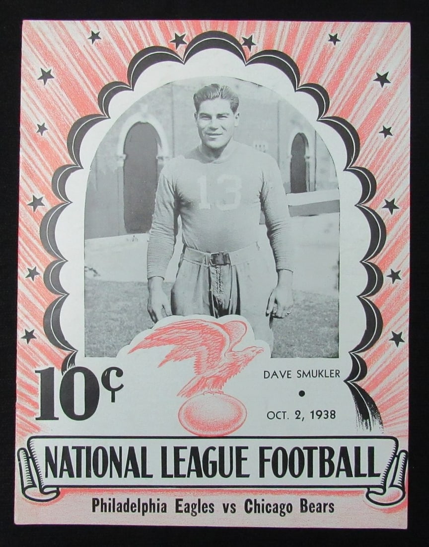 Eagles football game program October 2 1938 vs Chicago Bears: Eagles football game program October 2 1938 vs Chicago Bears Original 1938 Eagles vs Chicago Bears football game program, featuring the historic matchup between two NFL powerhouses. This vintage