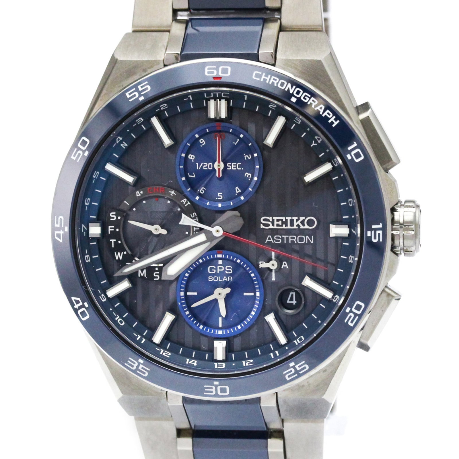 Seiko Wristwatch: Seiko Wristwatch Seiko's Astron SBXC165(05X83-0AF0) wristwatch boasts a sleek ceramic and titanium design, featuring a 43mm case diameter and a durable band. This sporty timepiece also includes advanc