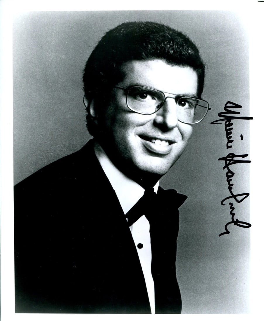 Marvin Hamlisch Autographed 8x10 Photo: Marvin Hamlisch Autographed 8x10 Photo Marvin Hamlisch's iconic touch is captured in this 8x10 photo, bearing his signature in black sharpie across the front. The item comes with authentication from R