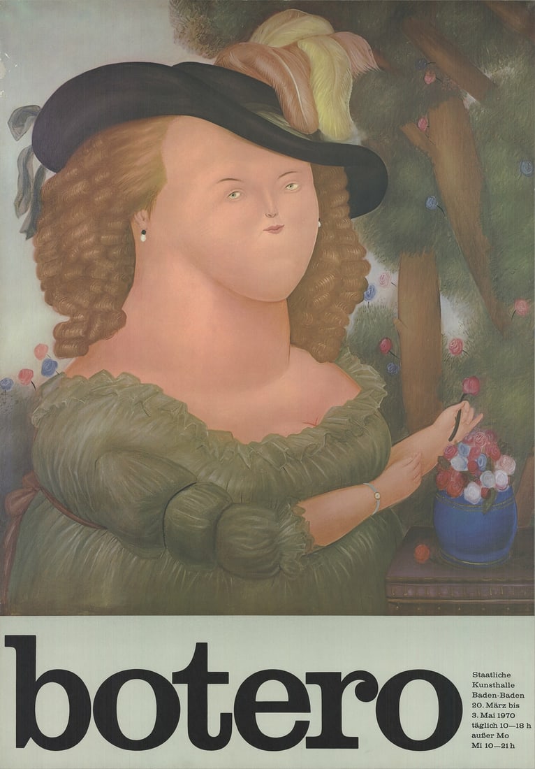 Contem Poster Fernando Botero Vigne Lebrun Marie Antoinette 1970 33 x 23 (1 of 7)