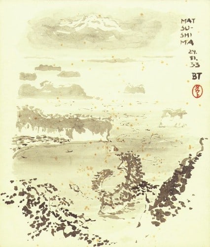 Woodblock Print Matsushima Original Small Japan Bruno Shikishi Taut (1 of 1)