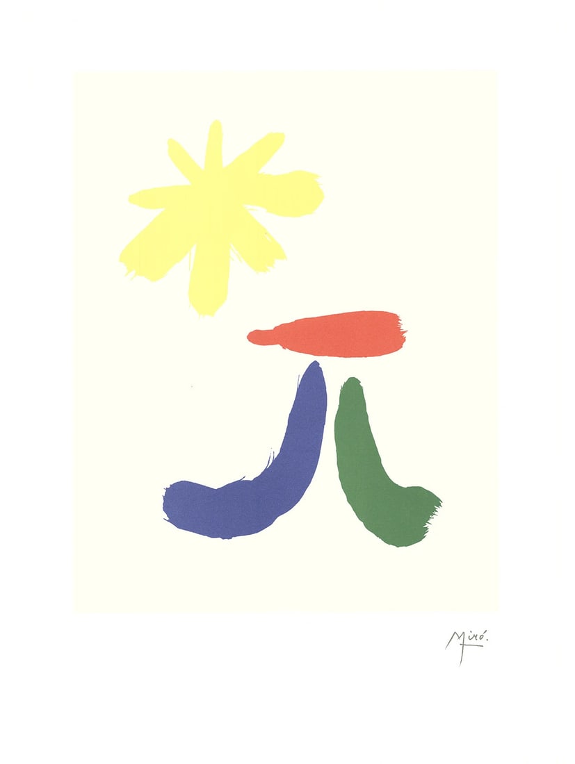JOAN MIRO Illustrated Poems-"Parler Seul" XIV 23.5" x 17.75" Lithograph 2004 Sur (1 of 1)
