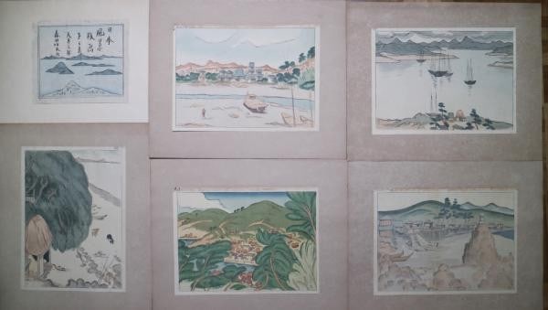 Tsunetomo Morita 1917 Amakusa Woodblock Print Landscape 5 Prints Bonkotsu: Tsunetomo Morita 1917 Amakusa Woodblock Print Landscape 5 Prints Bonkotsu Item Specifics: Artist: Morita Tsunetomo Subject: Landscapes Material: Paper Style: Japanese Size: 18 x 24 cm Year Of Producti