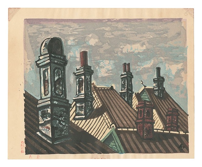 Ken Woodblock Signed Sosaku Hanga Nagasaki Print Tagawa AP: Ken Woodblock Signed Sosaku Hanga Nagasaki Print Tagawa AP Item Specifics: Artist: Tagawa Ken Subject: View of Nagasaki Material: Paper Style: Japanese Size: 19.7 x 23.8 cm Product Disclaimer: Please 