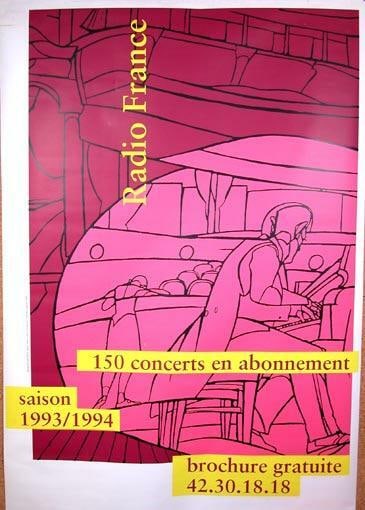 Original Adami 1993 Radio France 150 Concerts A Paris By: Original Adami 1993 Radio France 150 Concerts A Paris By Item Specifics: Artist: ADAMI Style: Vintage Date Of Creation: 1993 Year Of Production: 1993 Width (Inches): 47 Color: RED Subject: RADIO Origi