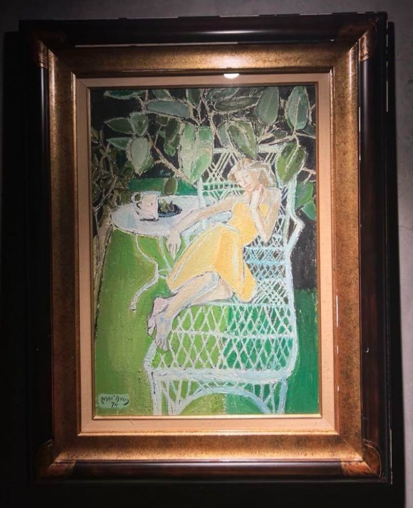 Edouard Georges Mac-Avoy Oil Painting 1970 Marianne Signed French Modernist (1 of 7)