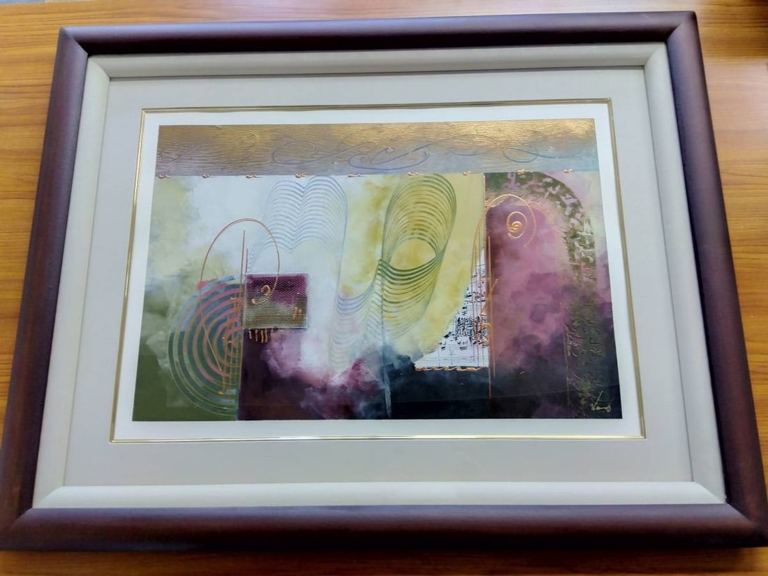 Kemi A Series Original Mixed Media Abstract Painting Signed, Framed, 9070cm (1 of 3)