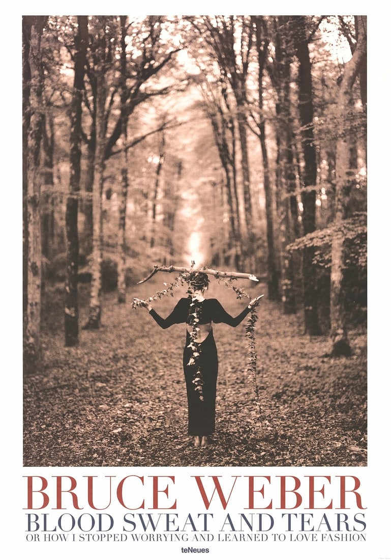 BRUCE WEBER Lady Balancing Branch 39.5" x 25.5" Poster 1995 Photography Brown W (1 of 1)