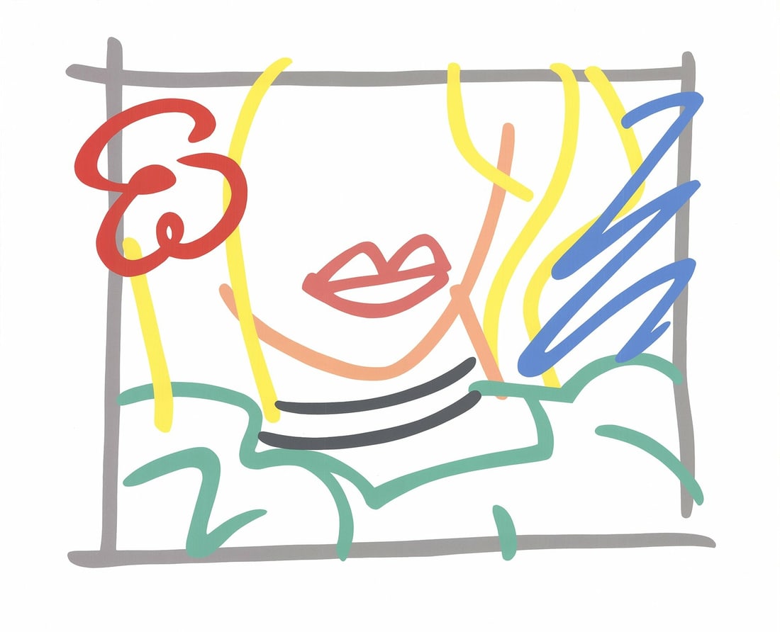 TOM WESSELMANN Monica (no text) 30" x 37" Serigraph 1985 Pop Art Multicolor Gre (1 of 4)