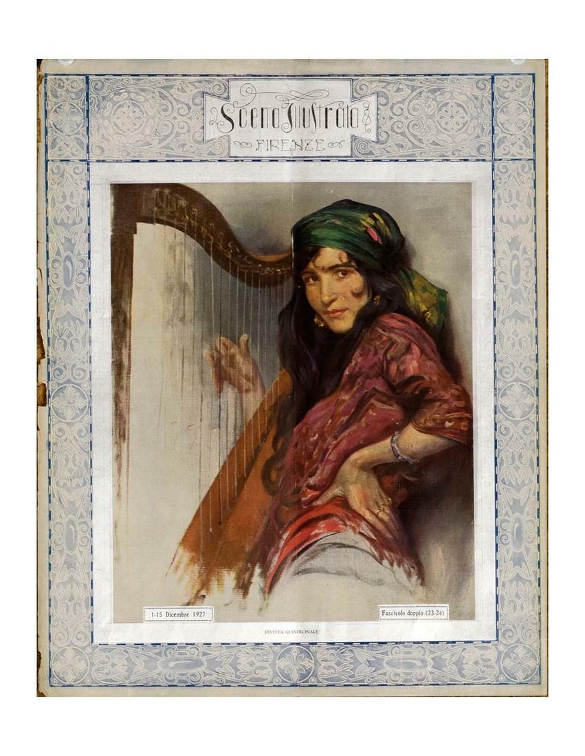 Scena Illustrata Arts Literature Music Theatre Cover Gipsy Woman 1900: Scena Illustrata Arts Literature Music Theatre Cover Gipsy Woman 1900 Item Specifics: Style: Art Nouveau Date Of Creation: 1900 CIRCA Year Of Production: 1900 CIRCA Width (Inches): 16 Subject: Theater