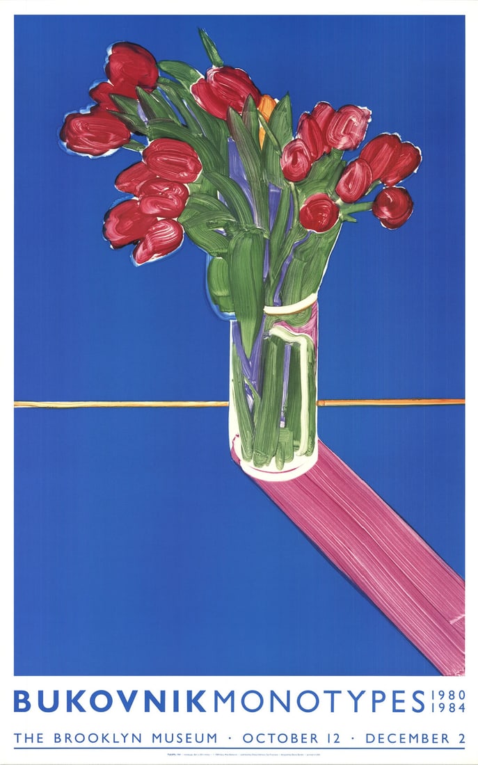 GARY BUKOVNIK Monotypes 39" x 24.5" Offset Lithograph 1984 Contemporary (1 of 4)