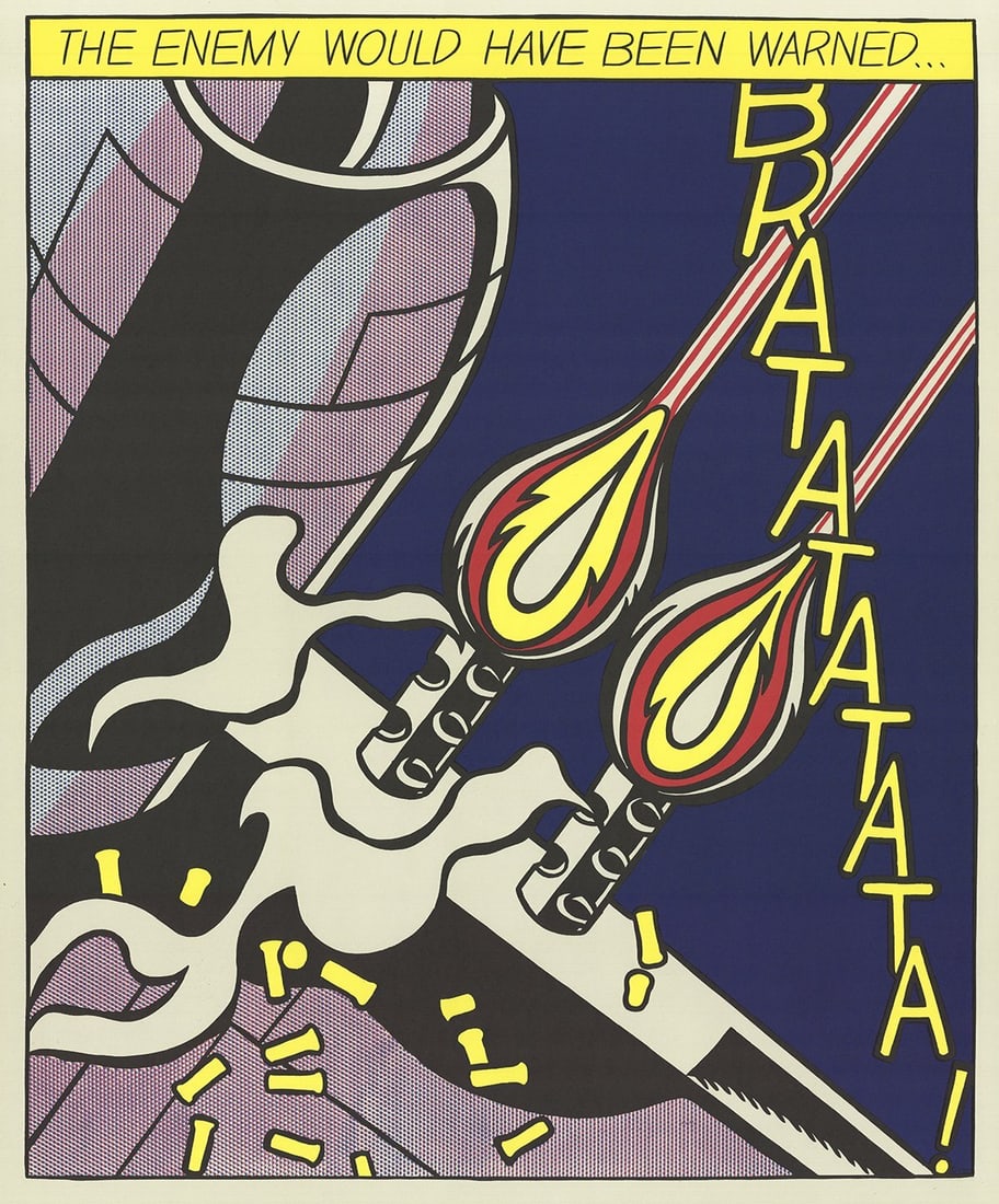 ROY LICHTENSTEIN The Enemy Would Have Been Warned (Panel 2) 25" x 20" Poster 199 (1 of 5)